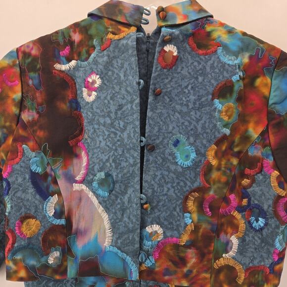 Erdem Midi Dress Womens 4 US Embroiderd Colorful Bolero Designer Runway England - Picture 6 of 11